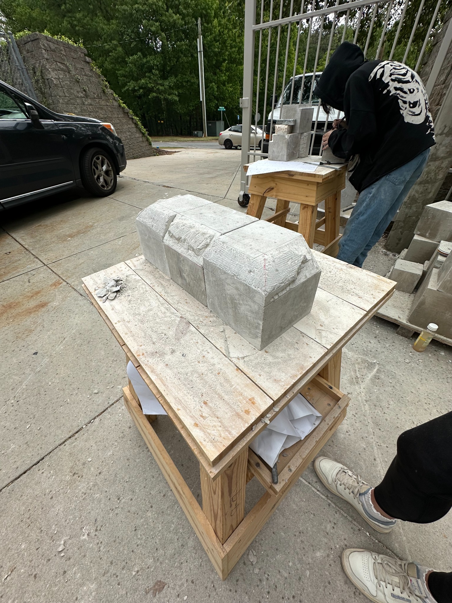 Limestone carving process