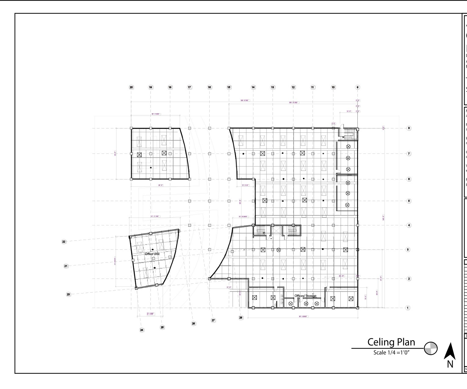 Reflected ceiling plan